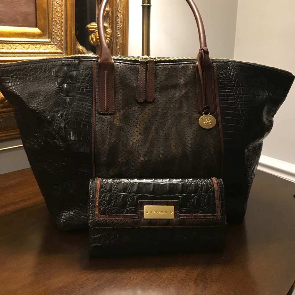 Brahmin Tote Handbag and Checkbook Wallet
